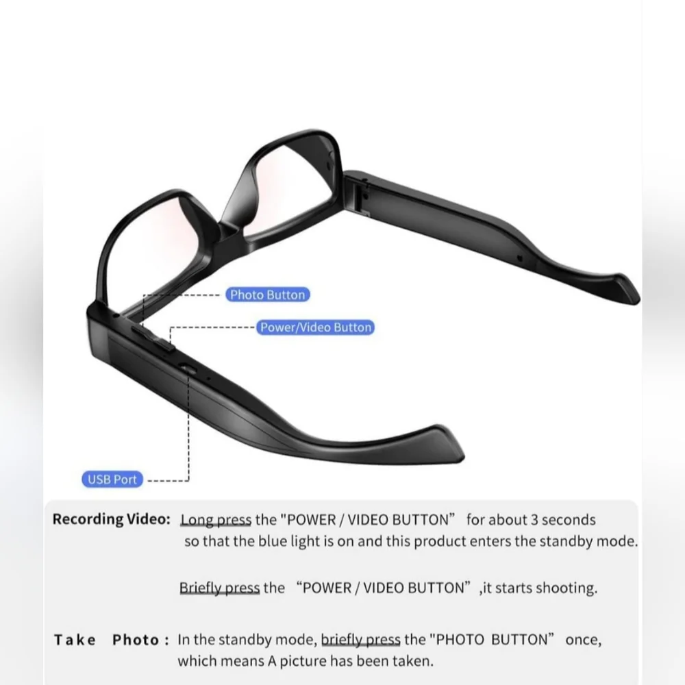 HD 32G Smart Camera Glasses